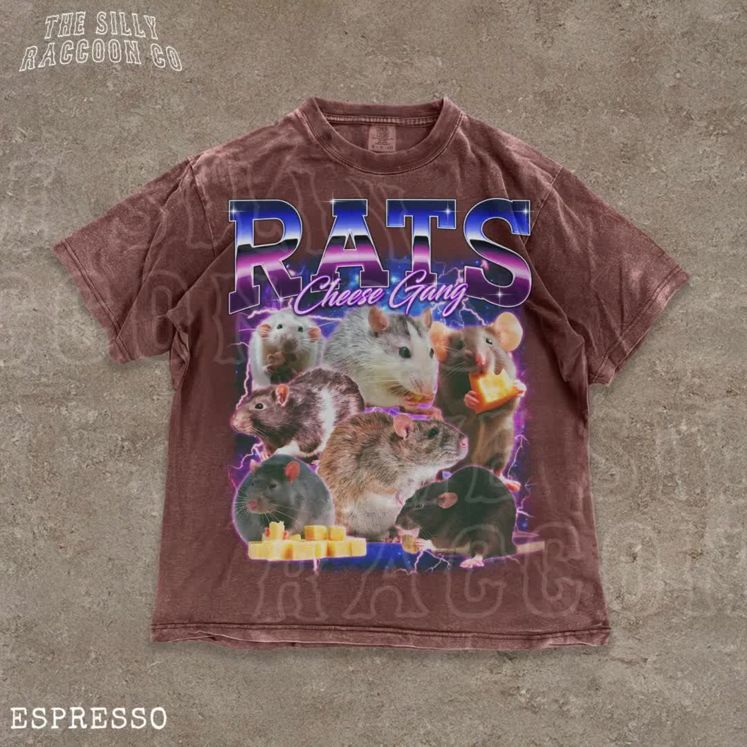 Funny Rat Shirt, Rats Cheese Gang T-shirt, Vintage 90s Aesthetic